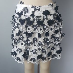 Alice and Olivia 3-D flower skirt